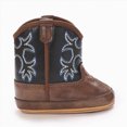 thumbnail image 4 of Booties for Baby & Toddler Cowboy Cowgirl Boots Infant Western Boots Toddler Boys Girls Round Toe Riding Mid Calf Boots Size 0-3 Months, 4 of 9