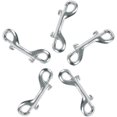 thumbnail image 1 of Pack of 5 Snap Hooks Double Ended Bolt Snaps Nickel Plated Trigger Snaps Clasp Buckle Trigger Clips Best for Spring Pet Buckle Key Chain for Linking Dog Leash Collar Handmade Crafts Project, 1 of 7