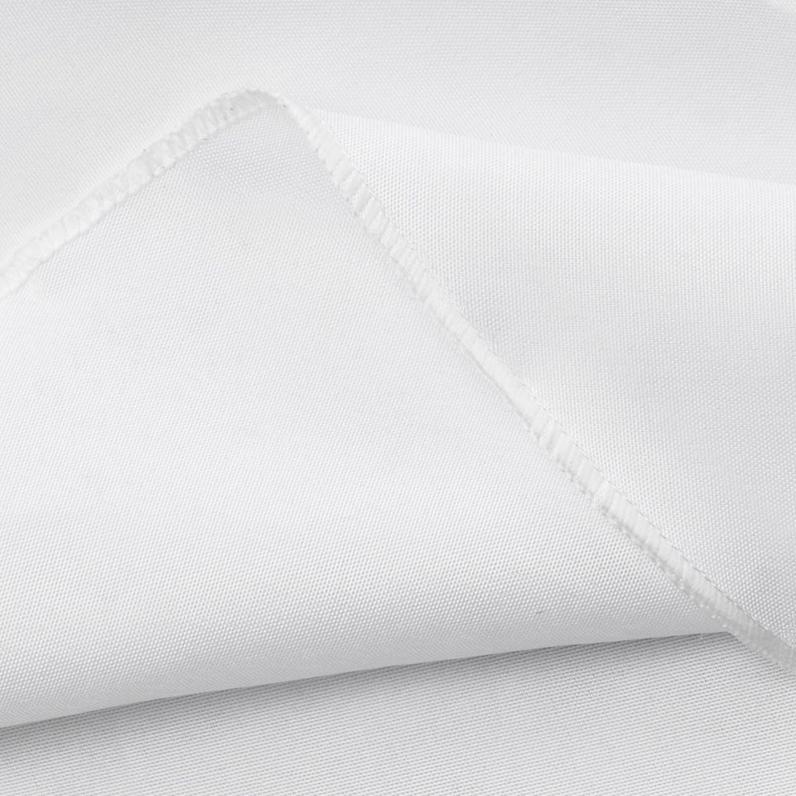 Round Tablecloth 2-Pack 120 Inch Diameter White Polyester for Wedding Party Banquet