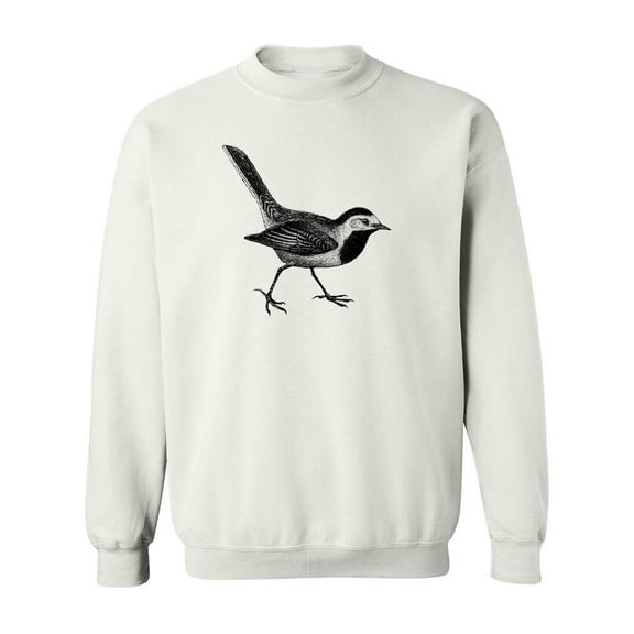 White Wagtail Sketch Sweatshirt Men -Image by Shutterstock, Male Large