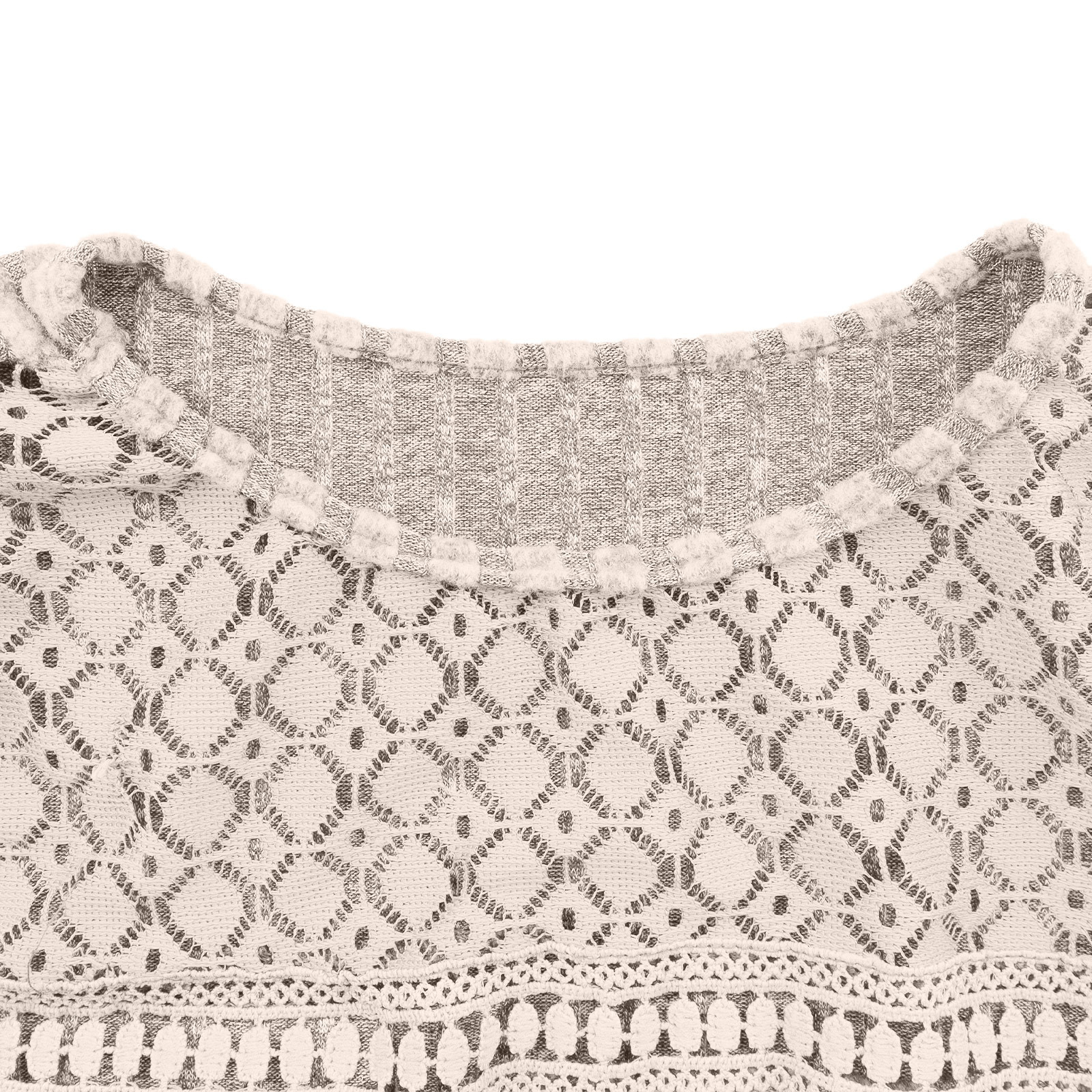 Jinhomg Lace Dresses for Women Long Sleeve Eyelet Ribbed Knit Mini Dress Loose Fit Casual Dresses Spring Clothes Outfits