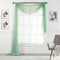 thumbnail image 1 of Empire Sheer Voile Window Valence Scarf 216" LONG, 1 of 2