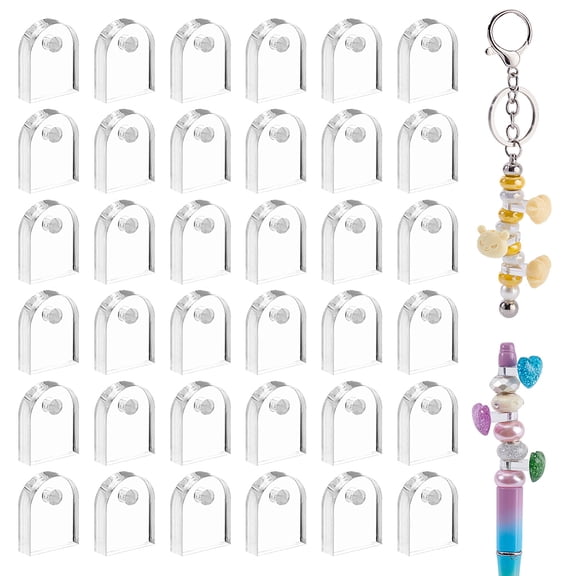 100pcs Acrylic Spacer for Pen Bead Clear Focal & Spacer Acrylic Pendants DIY Bulk Beads