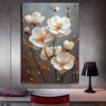 thumbnail image 3 of Mudket Framed,Vintage Canvas Wall Art,Ready to Hang,White Branch Floral Canvas Print,Botanical Wall Decor,Rustic Flower Wall Art,for Living Room Bedroom Kitchen Office Decor - 12"L x 8"W, 3 of 10
