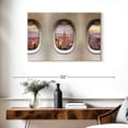 thumbnail image 3 of Elephant Stock Retro Airplane Windows Wall Art - Horizontal Canvas Wall Art - Living Room Wall Decor - Transportation Canvas - Beige And Purple Decor - 36" x 24", 3 of 8