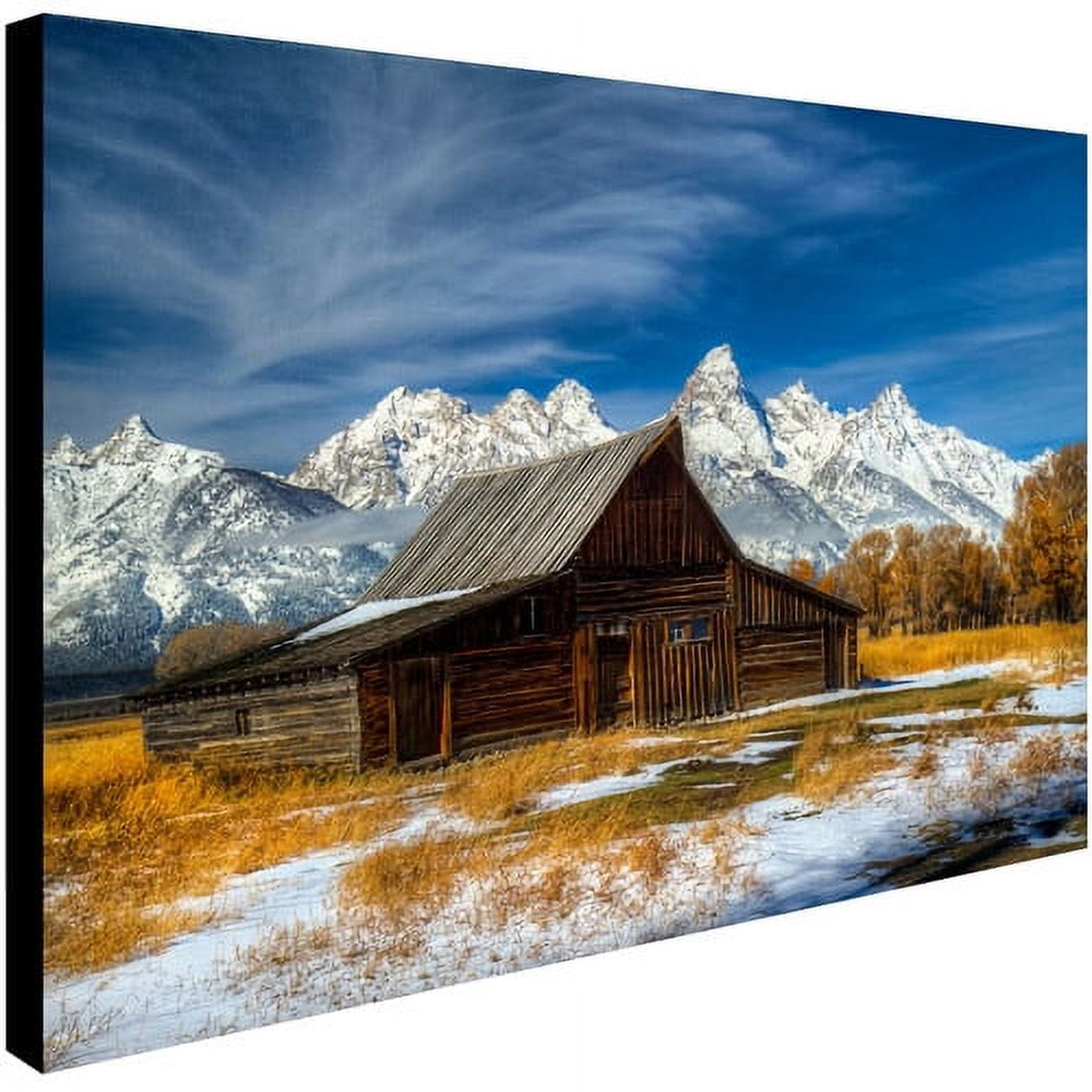 Trademark Fine Art "Iconic Barn Grand Teton" Canvas Art by Pierre Leclerc