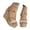 Gold, variant on Wovix Women Glitter Sandals Strappy Wrapped Wedge High Heel Platform Slippers Wedding Party Shoes Gold 36