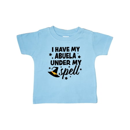 

Inktastic I Have My Abuela Under My Spell with Cute Witch Hat Gift Baby Boy or Baby Girl T-Shirt