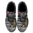 thumbnail image 2 of Memorial Day Veteran Only Two Defining Forces Have Ever Offered To Die For You Jesus ChriStand the Vet Shoes Sneakers Black Size 11, 2 of 7