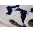 thumbnail image 3 of Ladole Rugs Grant Shaggy Fes Made in Europe Beautiful Abstract Polypropylene Area Rug Carpet in Dark Blue White 5'3" x 7'6", 3 of 4