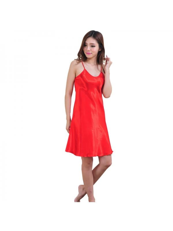 AW Womens Full Slip Dress Adjustable Spaghetti Strap Cami Nightgown Sleepwear 