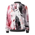 thumbnail image 4 of Veste Décontractée Légère à Imprimé Floral pour Femmes, Col Montant, pour Sports Quotidiens, 4 of 5