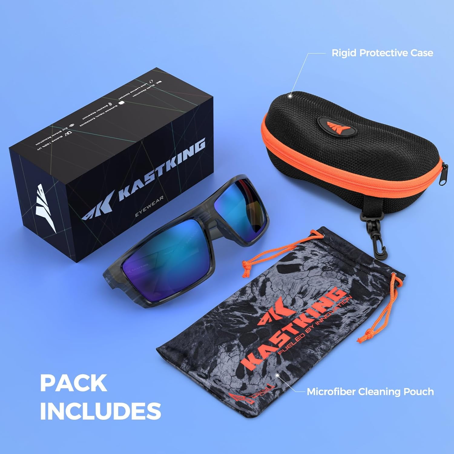 KastKing Waccamaw Polarized Bifocal Sunglasses,x2.5 Magnifications, Wrap Around Sport Reader Sunglasses for Men
