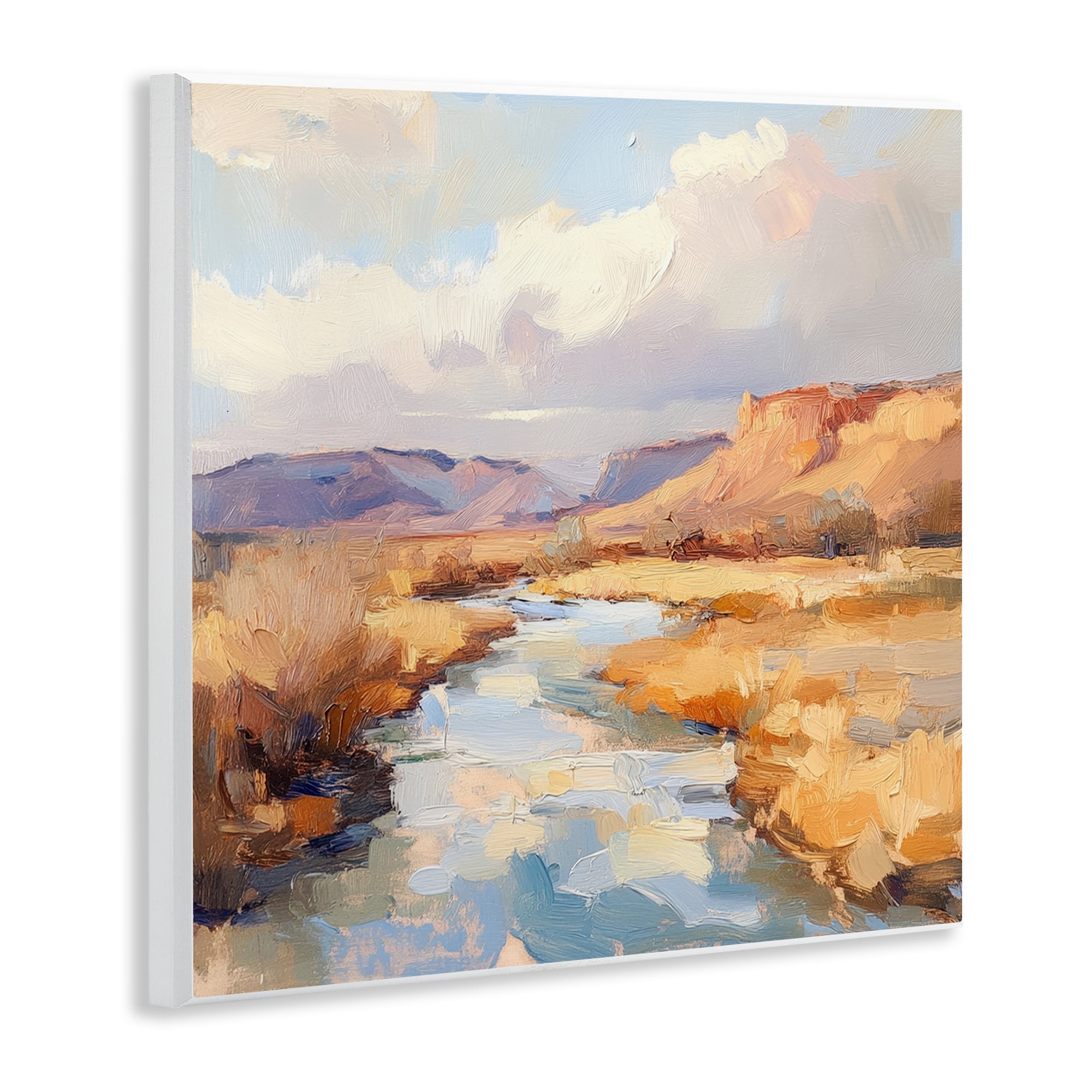 Stupell Industries Plateau River Evening Glow Wall Plaque Art, design by Petal Prints Design