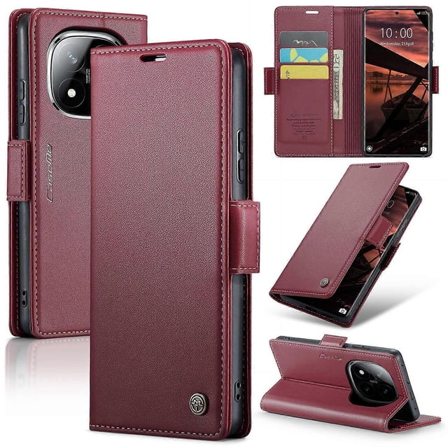 For Xiaomi Redmi Note 14 Pro 5G Xiaomi Redmi Note 14 Pro 5G Case CASEME 023 Series RFID Blocking Lea