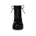 thumbnail image 2 of BLISSFUL STEP Valentine's Women's Boot Colorful Round Toe Platform Lace Up Ankle Boots Black 7.5, 2 of 8