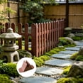 thumbnail image 5 of Brown Garden Border Fence, 2-Pack Decorative Edging for Pathways and Plant Beds, Compact Picket Fence with Stakes for Patio and Container Gardening, 5 of 7