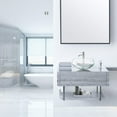 thumbnail image 5 of Aquaterior Bathroom Tempered Glass Vessel Sink Natural Clear Square Shape Transparent Basin, 5 of 10