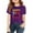 Dark Purple, variant on CPNG Boys Girls Summer Short Sleeve T Shirt 100 Days Of School Printing Crewneck Soft Breathable T-Shirts Tops(Dark Purple,12-13 Years)