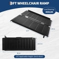 thumbnail image 3 of Royalbelle Wheelchair Ramp with Handle, Non-Slip Aluminum Folding Handicap Ramp 800LB Capacity, 3FT, Black, 3 of 7