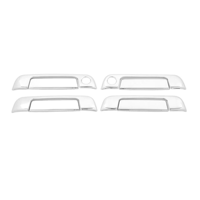 Ouitble Cubierta de manija de Puerta Exterior, 4 Juegos (Fuente, Trasera, Izquierda, Derecha) Protector de manija de Puerta Exterior de Coche Resistente a la Intemperie Cromado ABS para E32 E34 E36