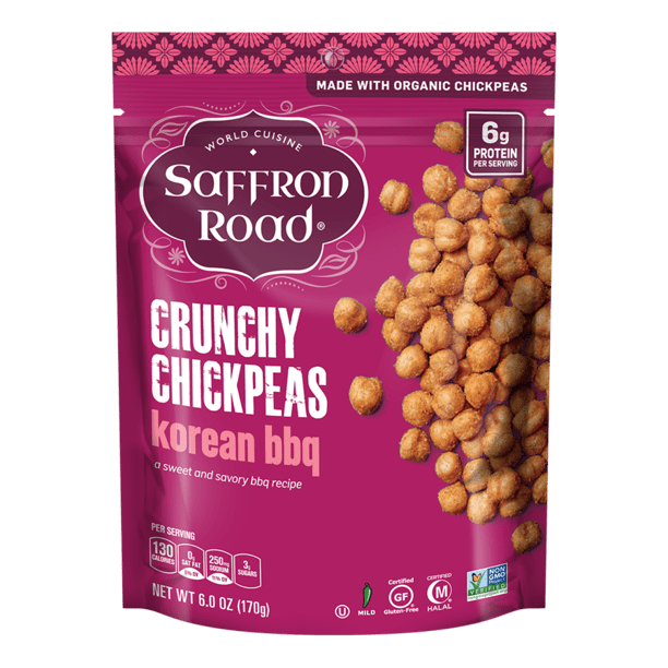 Saffron Road Crunchy Chickpeas Gluten Free Korean BBQ 6 oz
