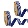 thumbnail image 1 of Unique Bargains 100 Yards x 1' Christmas Striped Ribbon, Blue White Ribbon Candy Cane Ribbon Roll Wrapping Ribbon, 1 of 6