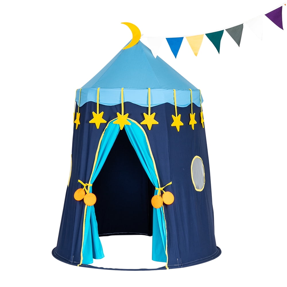 Kepooman Cotton Yurt Play Tent, Kids Castle Cubby Play House with Small Colorful Flags, Children Toys Kepooman Cotton Yurt Play Tent, Kids Castle Cubby Play House with Small Colorful Flags, Children Toys