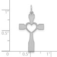 thumbnail image 4 of Auriga Fine Jewelry 925 Sterling Silver Rhodium-plated Laser Designed Cross Pendant for Women (L-30mm, W-16mm), 4 of 7