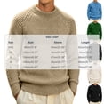 thumbnail image 2 of LYSMORA Men's Crew Neck Raglan Ribbed Knit Sweater Long Sleeve Pullover Top for Daily Commute City Stroll Fall Winter Casual Outing, 2 of 8
