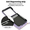thumbnail image 3 of Compatible with Motorola Razr 2025/Razr 60 Crossbody Wallet Case,With Wrist Strap and Shoulder Strap,Zipper Card Slots Pocket,PU Leather Shockproof Protective Rugged Phone Case,Lightpurple, 3 of 11