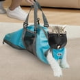 thumbnail image 1 of Bolsa de aseo para gatos Cinf azul con bozal para gatos de 3,5 a 5,5 kg, 1 of 8