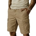thumbnail image 2 of Men's Cargo Shorts with Pockets Quick Dry Breathable Lightweight Workout Gym Running Casual Hiking Travel Zipper Security 7" Inseam Outdoor | AKLJWH,Khaki L, 2 of 5