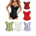 LELINTA Sexy Women's Satin Lace up Overbust Corset Plus Size Waist