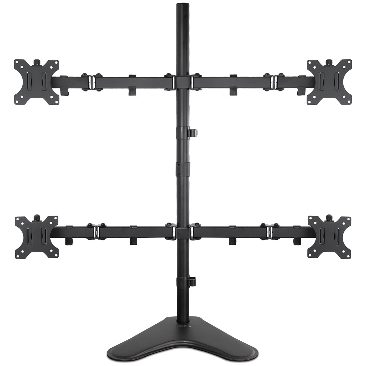 4 LCD Screens Up to 27" Heavy Duty Quad Monitor Stand Free Standing Desk Mount 
