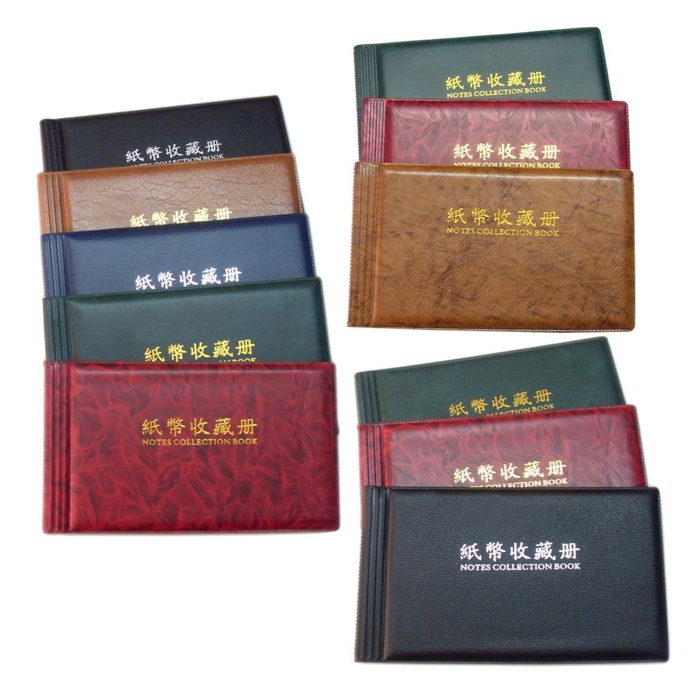 30 Notes Pages Paper Money Pocket Wallet Currency Banknote Collection Album 
