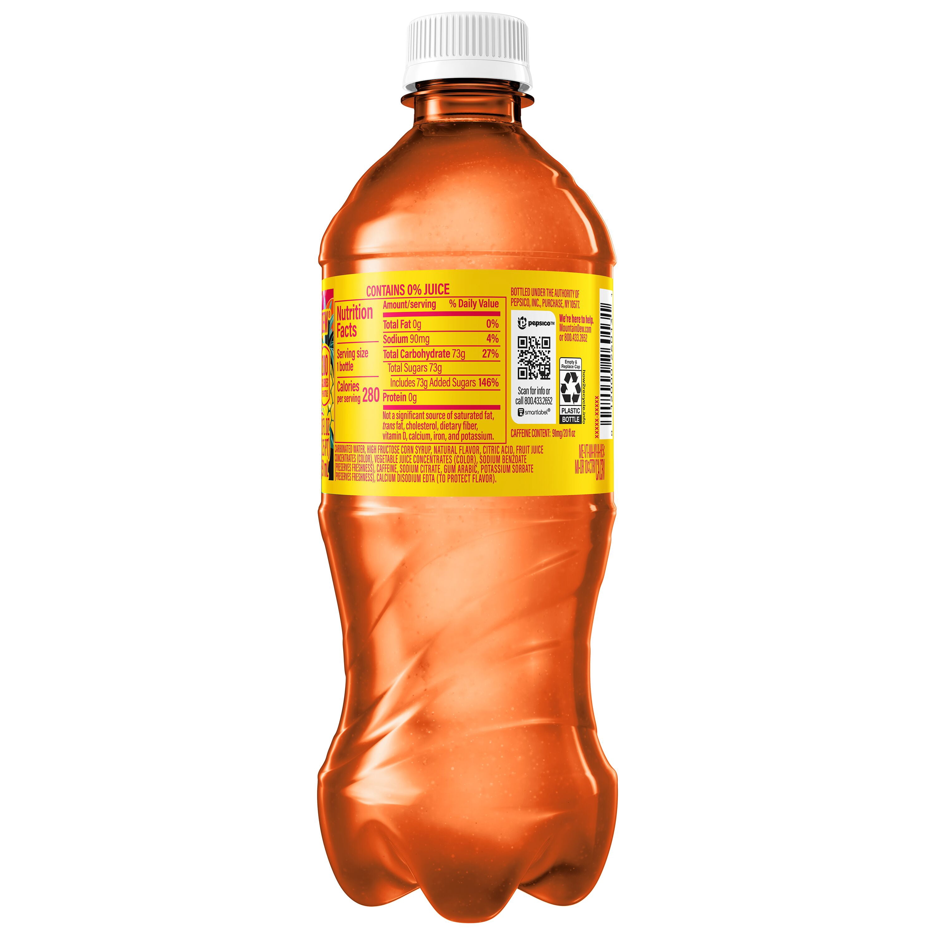 Mountain Dew x Trolli Mango Pineapple Punch 20 fl oz, 1ct Bottle
