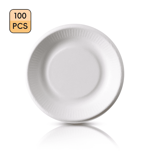 ACDANC 100Pcs Paper Plates Unique Textured Dessert Plates,Degradable Disposable Dessert Plates for Home and Office Use,5in