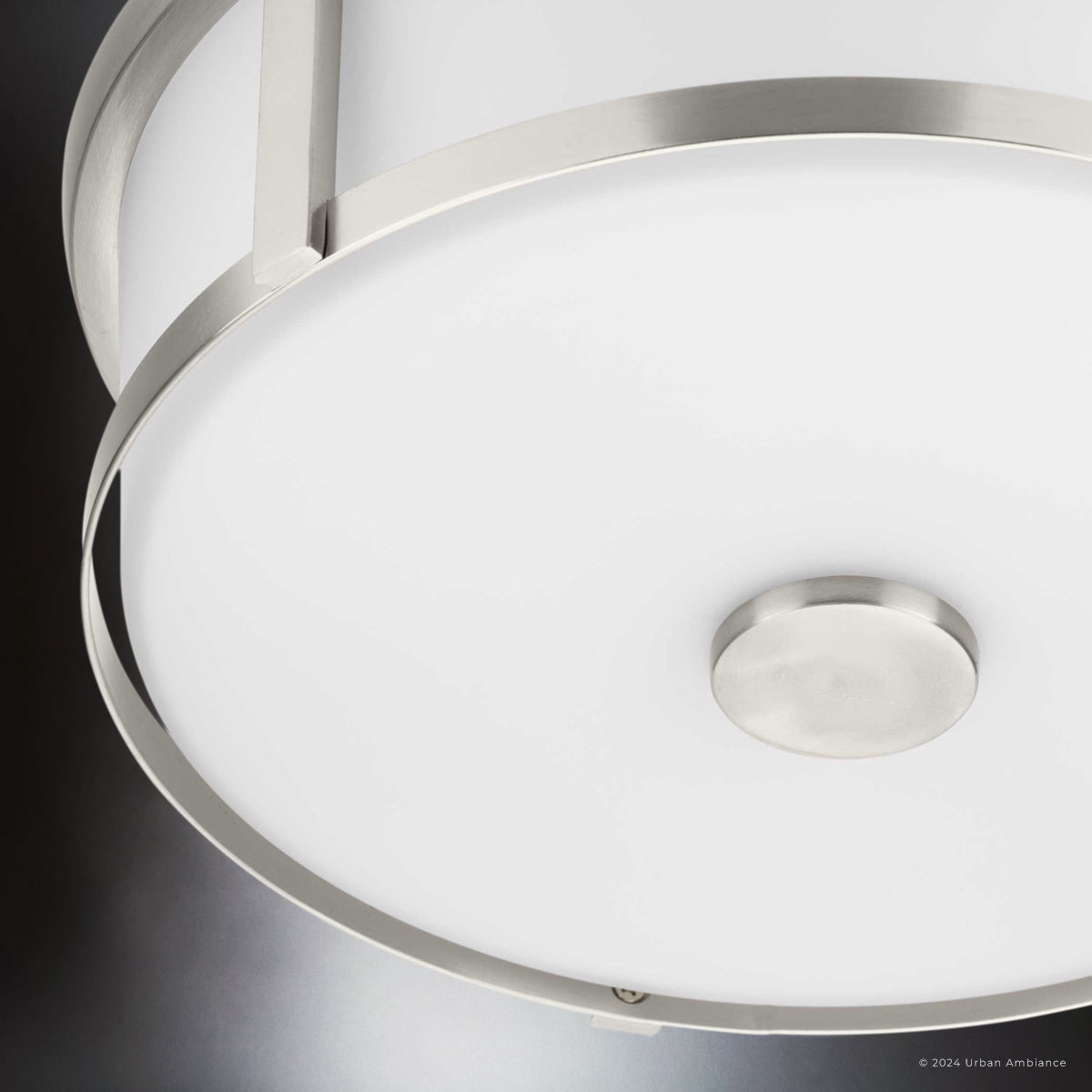 Luxury Modern Farmhouse Ceiling Light, Brushed Nickel, UHP4597