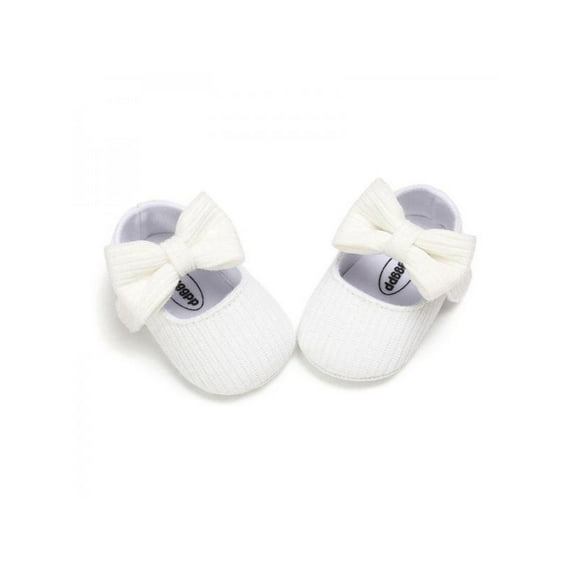 Dragonus Newborn Baby Girls Bowknot Crib Pram Shoes Soft Sole Prewalker Anti-slip Princess