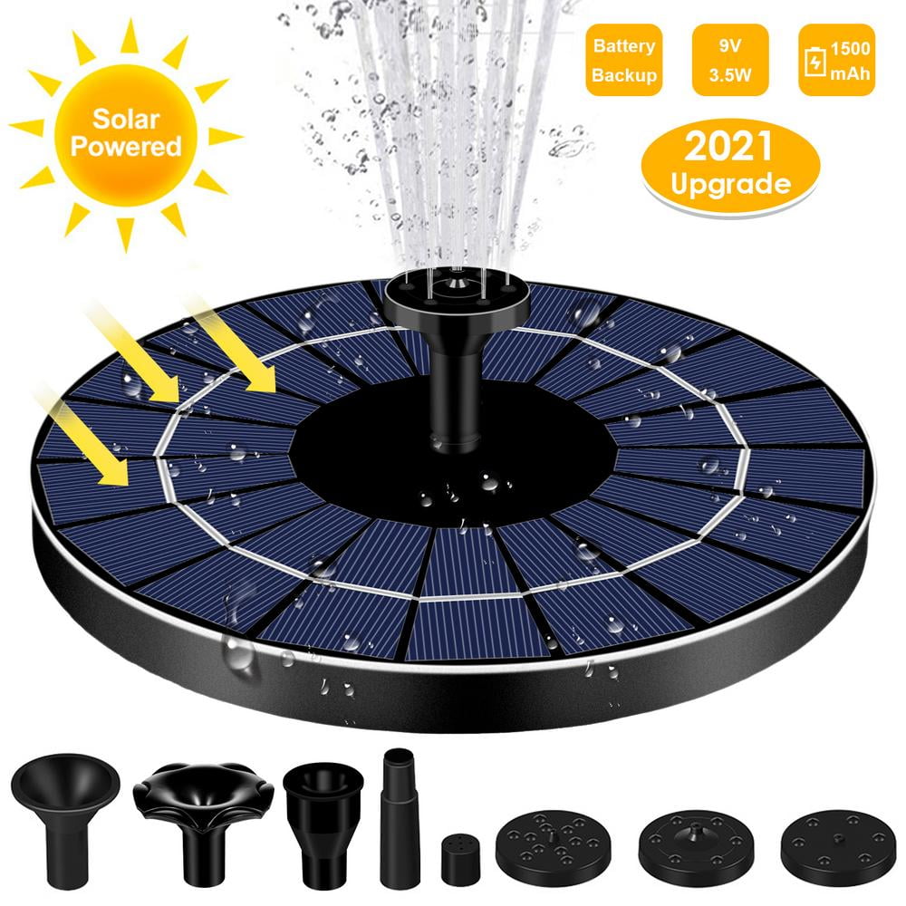 Buy 3.5W Floating Solar Powered Fountain Pump for Bird Bath, Free Standing Solar Powered