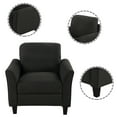 thumbnail image 3 of Hassch Single Sofa Fabric Armchair for Living Room Home Relax, Black (Not Included the Pillow), 3 of 10