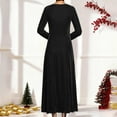 thumbnail image 5 of Christmas Dresses for Women Velour Long Sleeve Dresses Women Black Dress A-line Dress Party Dresses Fall and Winter Dresses for Women, 5 of 6