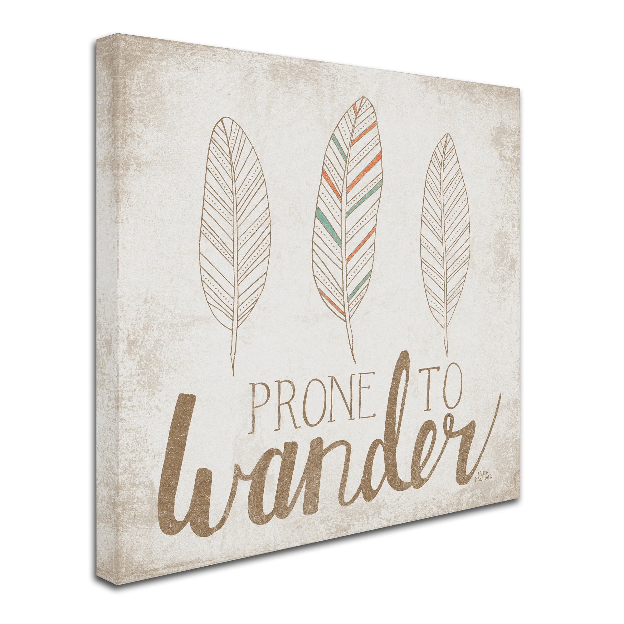 Trademark Fine Art 'Prone to Wander Beige' Canvas Art by Laura Marshall
