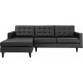 thumbnail image 3 of Modway Empress Left-Facing Leather Sectional Sofa, Multiple Colors, 3 of 5
