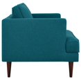 thumbnail image 3 of Modern Contemporary Urban Design Living Room Lounge Club Lobby Armchair Accent Chair, Fabric, Aqua Blue, 3 of 5