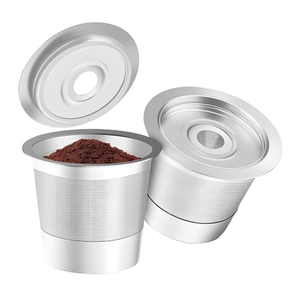 Reusable K Cups and Coffee Pods,Universal stainless steel k Cups for Keuirg 2.0 and 1.0 Coffee Makers machine(2pack)