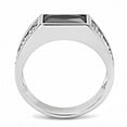 thumbnail image 3 of High polished (no plating) Stainless Steel Ring with AAA Grade CZ in Black Diamond for Women Style DA284, 3 of 5