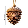 thumbnail image 3 of Kbndieu Forest Animal Christmas Acorn Ornaments, Woodland Animal Ornaments for Tree, Christmas Tree Hanging Decorations for Animal Lovers & Home Holiday Decor, 3 of 7