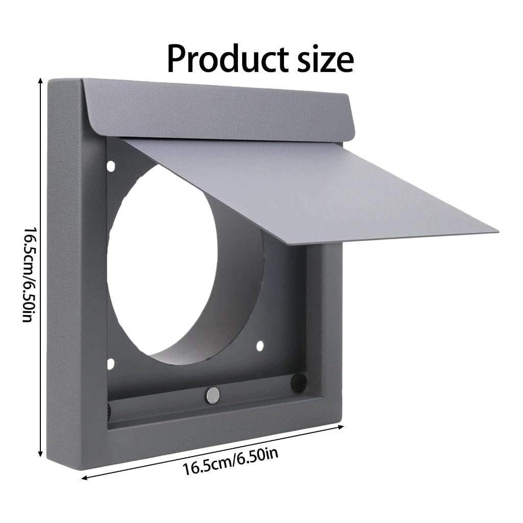 Osdhezcn Universals 4Inch Exterior Dryer Vents Cover Carbon Steel Exterior Wall Vents Hood